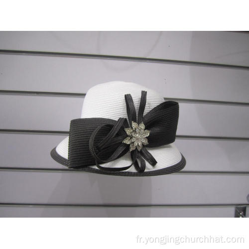 Chapeaux de costume de derby en poly tresse pour femme